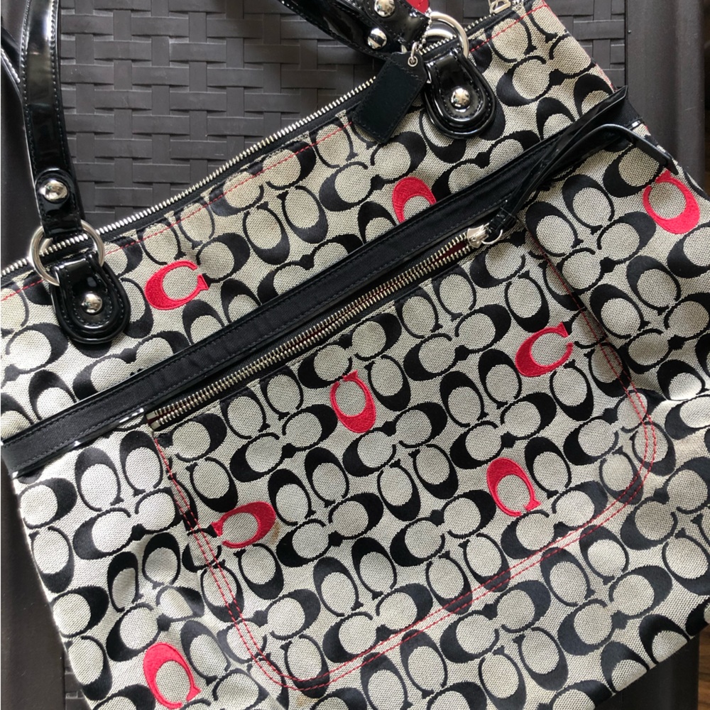 Coach Poppy Embossed Signature C Bag